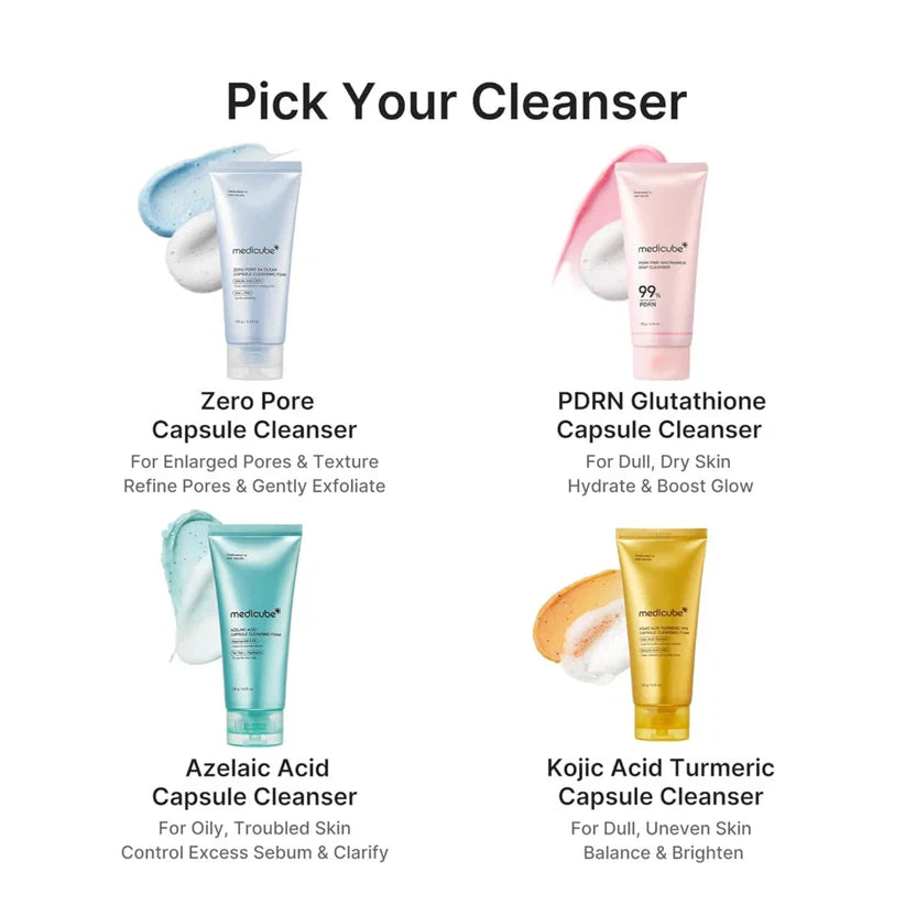 Medicube PDRN Pink Glutathione Capsule Cleansing Foam