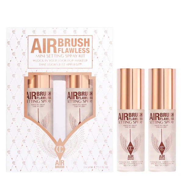 Charlotte Tilbury Airbrush Flawless Setting Spray Mini Duo Set.