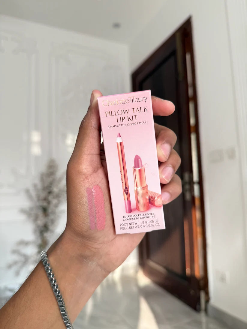 Charlotte tilbury mini pillow talk lipstick & liner set (perfect lipcombo set)