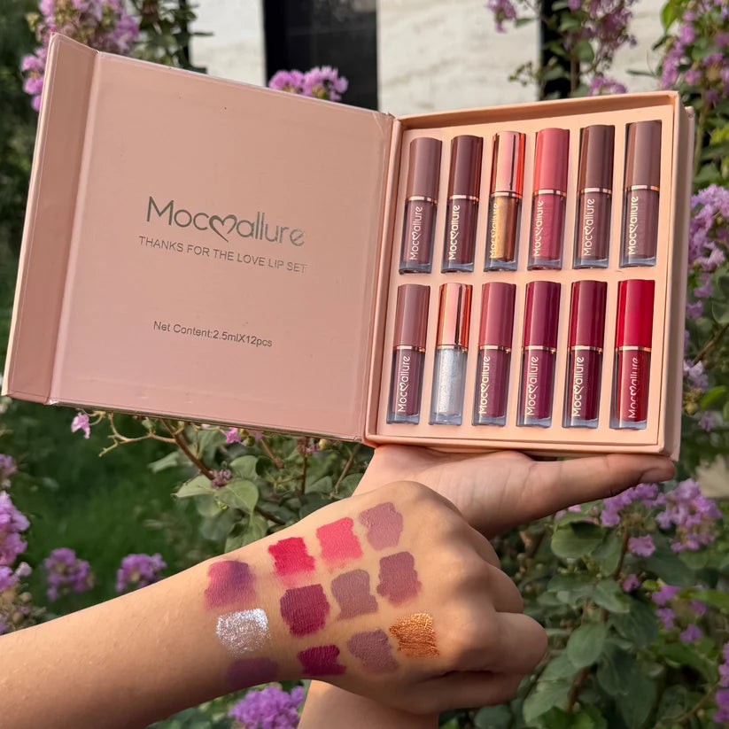 MOCALLURE 12Pcs Super Stay Matte Liquid Lipstick