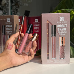 Rose berry hydrate & matte velvet lip set (3 pieces)