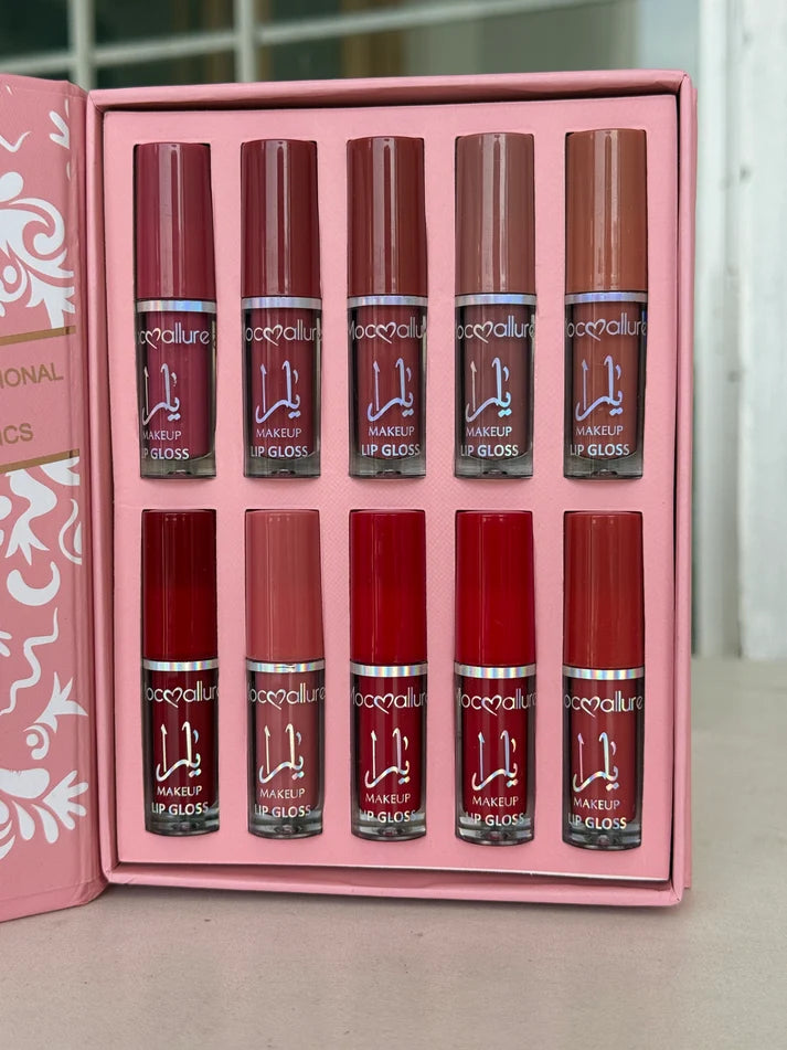 mocallure yara lip gloss kit 10 pcs matte