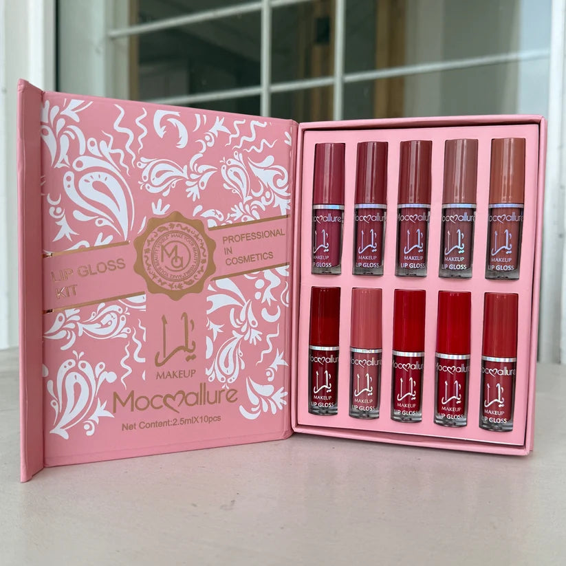 mocallure yara lip gloss kit 10 pcs matte