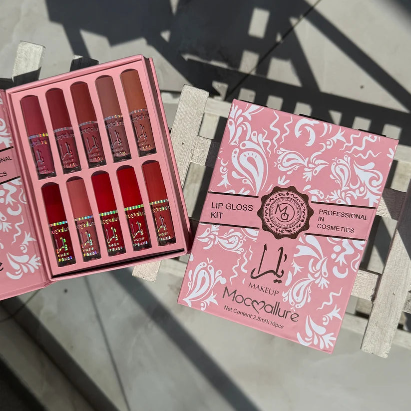mocallure yara lip gloss kit 10 pcs matte