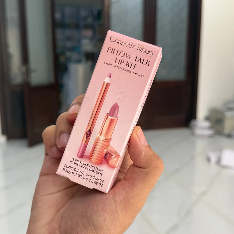 Charlotte tilbury mini pillow talk lipstick & liner set (perfect lipcombo set)