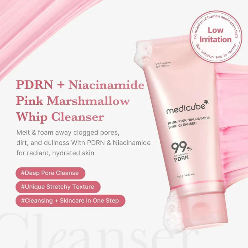 Medicube 99% PDRN Pink Niacinamide Whip Foam Cleanser