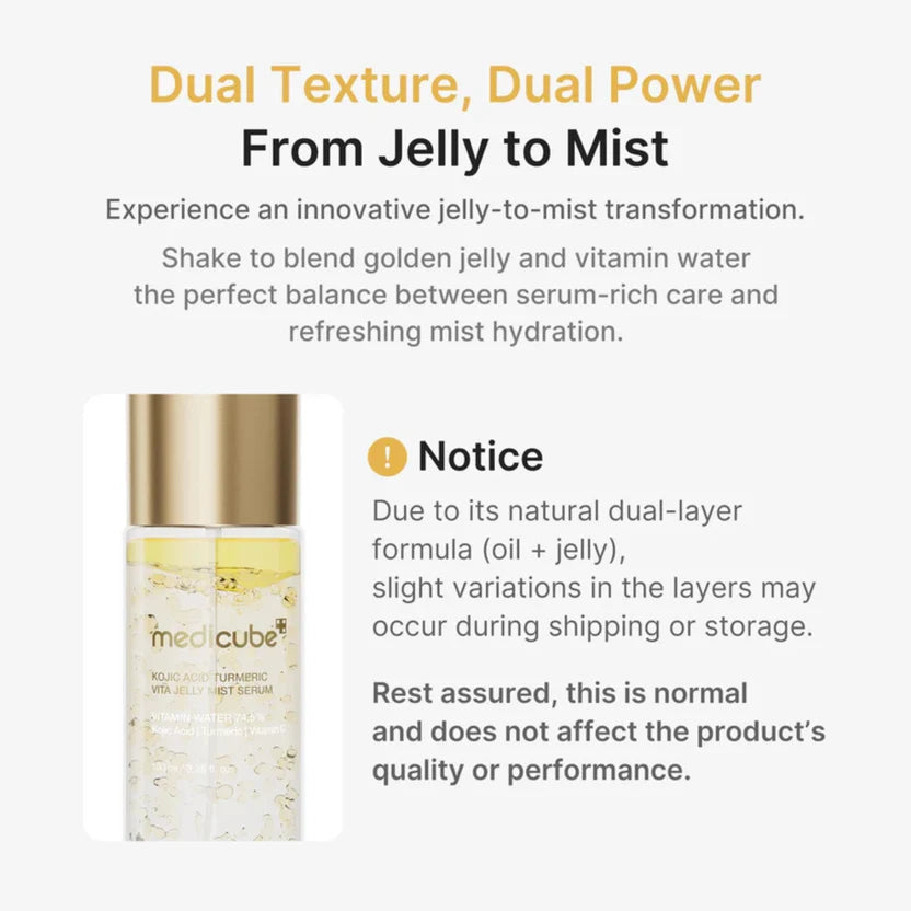 Medicube Kojic Acid Turmeric Vita Jelly Mist Serum 100ml