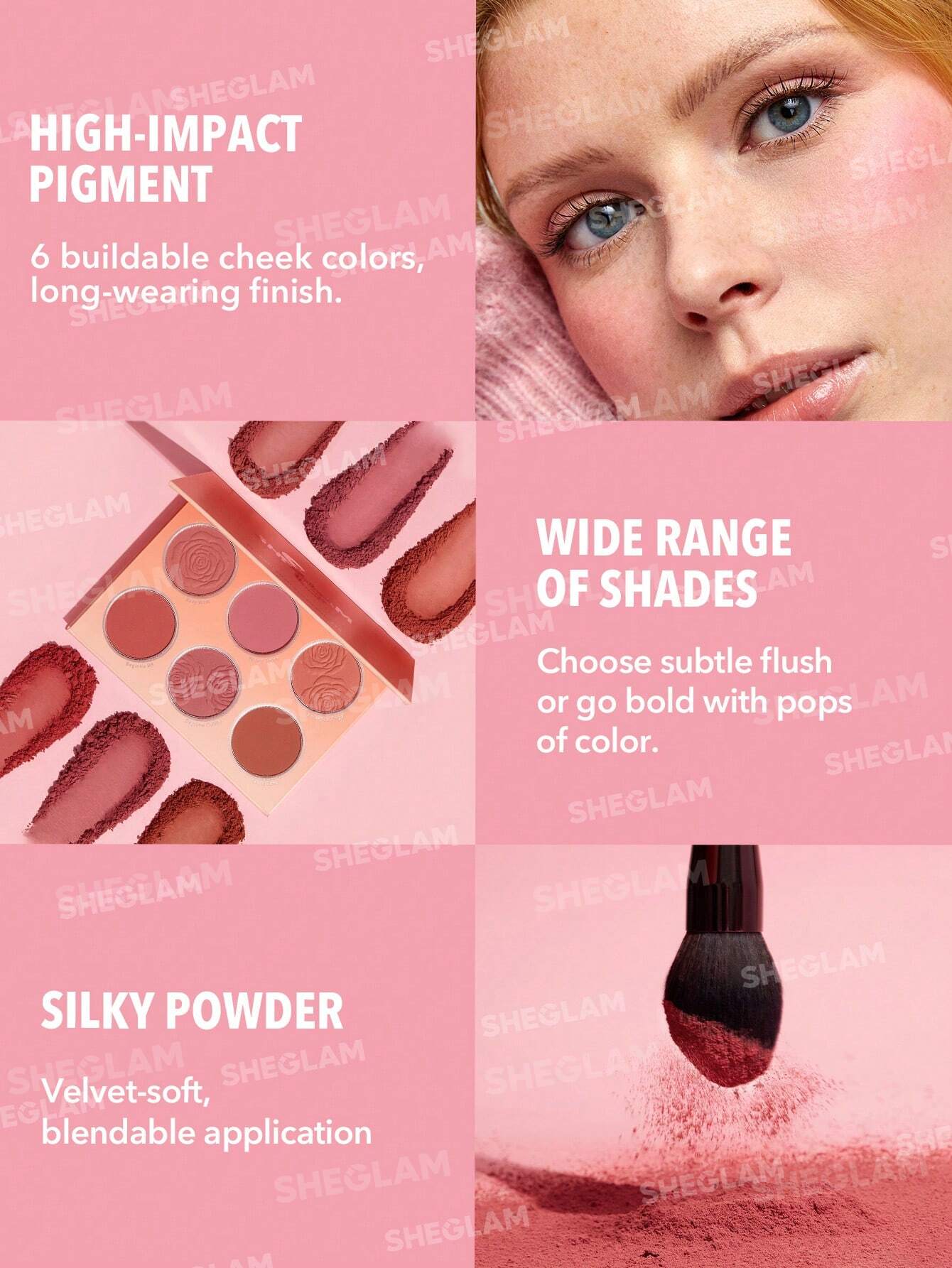 SHEGLAM Blush Palette – Net Wt. 0.63 oz / 18g