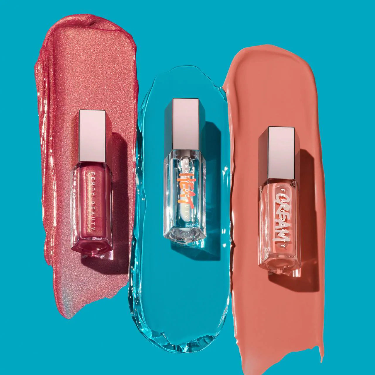 Fenty Beauty Glossy Posse Volume Full Size Lip Gloss Bomb Trio