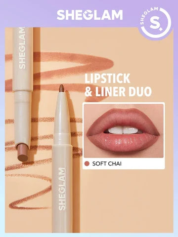 SHEGLAM 2 in 1 Glam 101 Lipstick and Liner Duo